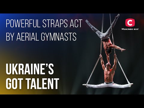 😵Powerful straps act by aerial gymnasts – Ukraine's Got Talent