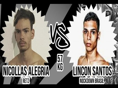 PORTUARIOS STADIUM - Lincon Santos (Nockdown Brasil) X Nicollas Alegria (Retz) - 57KG