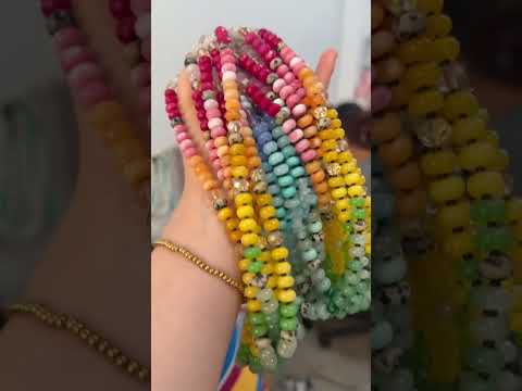 Colorful Round Natural Stone Necklace ✨
