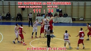preview picture of video 'KK Napredak Maksi Co - KK Vojvodina 31.01.2015. Basketball (bojan svitac)'