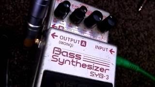 Video thumbnail for Boss SYB-3 Bass synth pedal demo on baritone guitar by Gearfacts