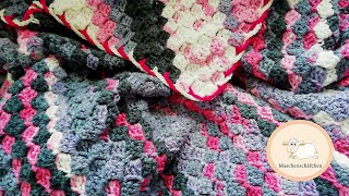 Tagesdecke C2C Muster 150x200 cm / Decke häkeln Groß / Maschenschäfchen