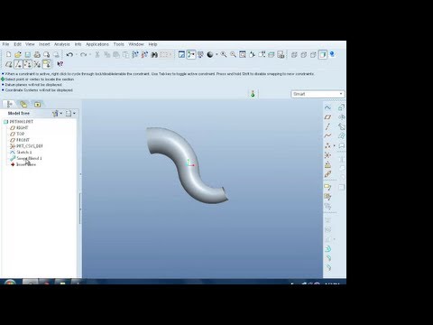 Pro e(Pro Engineer) Swept Blend Tutorial easy