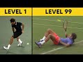 Roger Federer LEGENDARY Skills From Level 1 to Level 100