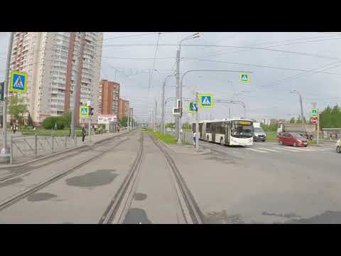 Saint Petersburg tram route 8. Cab view