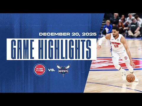 Pistons Get Back on Track vs. Hornets | Game Highlights | 12.20.25