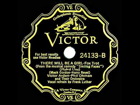 1932 Arden & Ohman - There Will Be A Girl (Frank Luther, vocal)