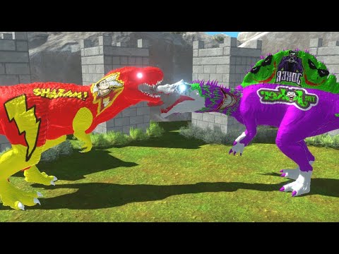 SHAZAM T-REX CASTLE DEATH RUN -  Animal Revolt Battle Simulator