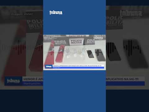 Manhumirim: menor é apreendido com drogas em veículo de aplicativo na MG-111