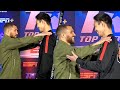VASYL LOMACHENKO SIZES UP MASAYOSHI NAKATANI; JOKES WITH HIM TO BE SHORTER AT FIRST FACE OFF