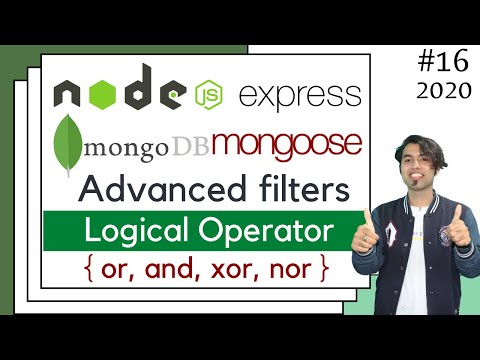  16 MongoDB Logical Query Operators using Mongoose and Node Express JS in Hindi in 2020