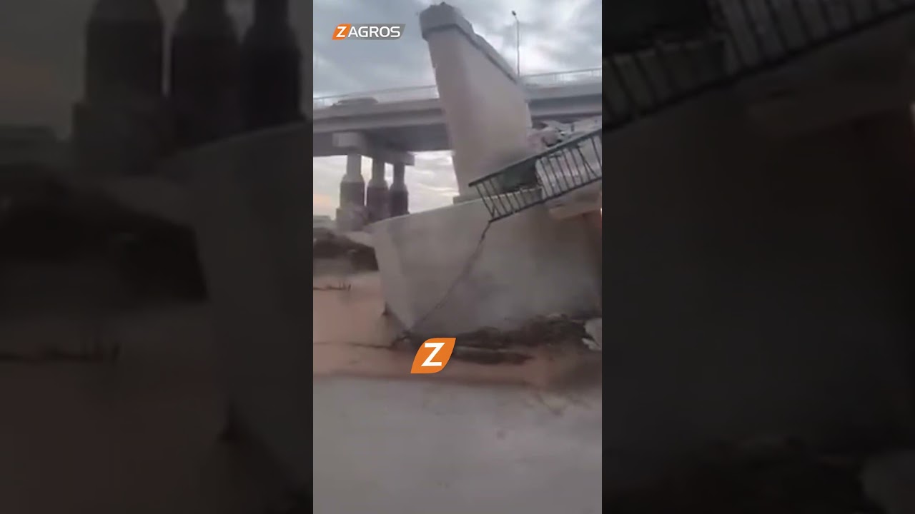 فيديو | سقوط جزء آخر من جسر طوزخورماتو الجنوبي بعد أسابيع من انهيار جزئي للجسر إثر موجة السيول والأمطار