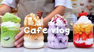 💤예쁜 음료 보면서 멍때리는 1시간✨1 hour/카페브이로그/Cafe Vlog/ASMR/Tasty Coffee