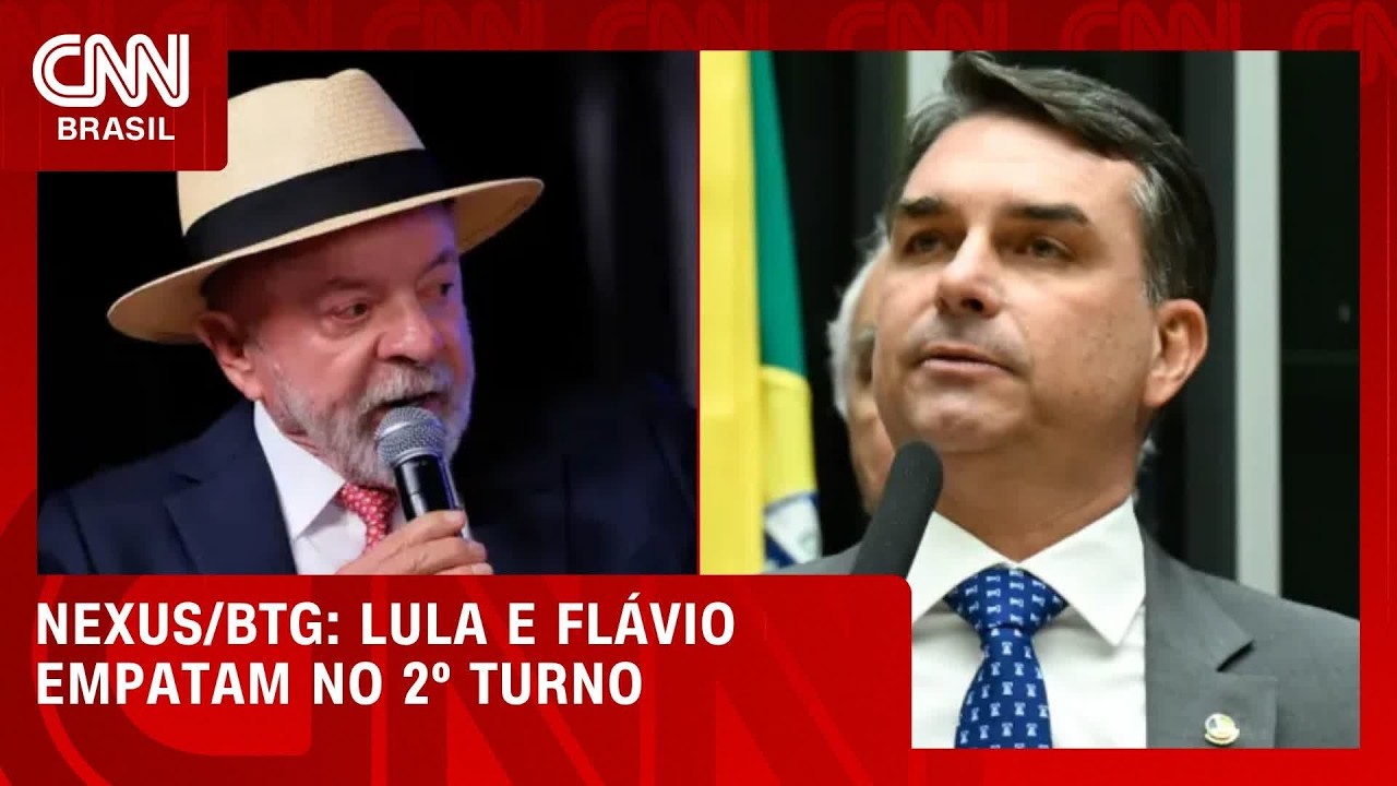 Lula empata com Flávio e Cury no 2° turno, aponta Nexus/BTG | CNN NOVO DIA