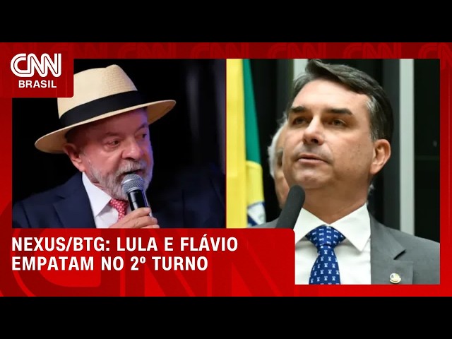 Lula empata com Flávio e Cury no 2° turno, aponta Nexus/BTG | CNN NOVO DIA