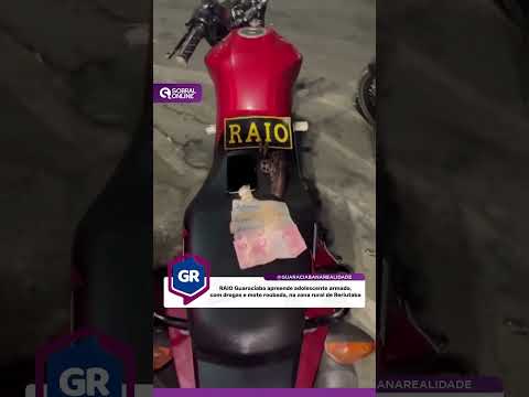 Policiais do Raio apreendem ad0lescente com @rma, dr0gas e moto roubada em Reriutaba #ceará. #news