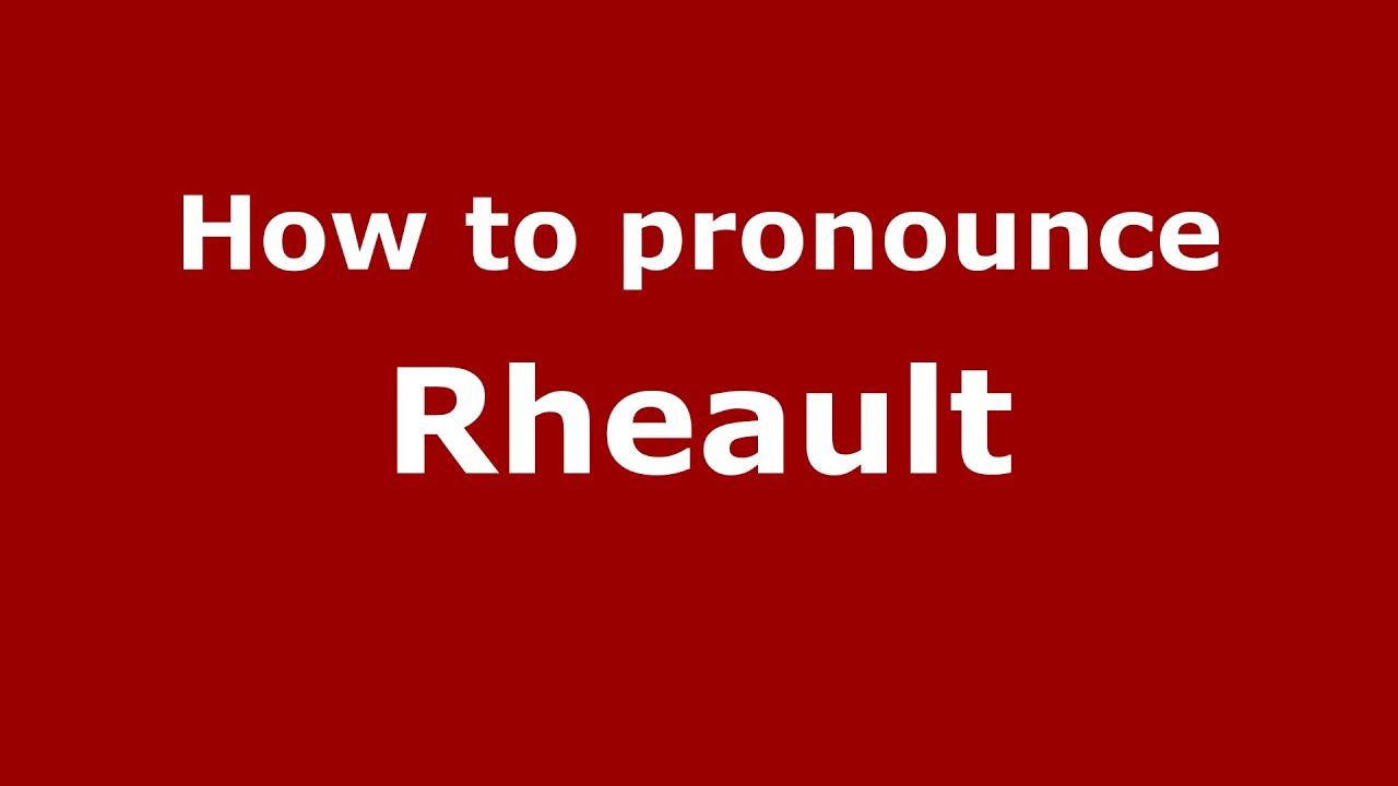Max Rheault Learn How to Pronounce Rheault | PronounceNames.com