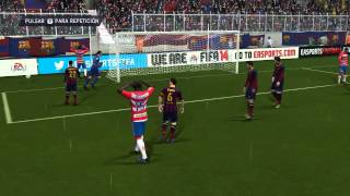 preview picture of video 'FIFA 14 - Simulacion / Granada vs Barcelona / Liga BBVA - Jornada 33'