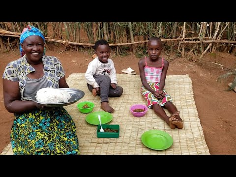 Cooking Fish with Leafy Green Vegetables and Ugali – Traditional Home Meal