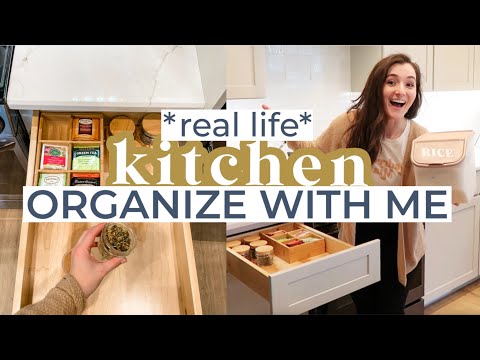 REMODELED KITCHEN ORGANIZE W/ ME! + brutally honest 2 week follow-up 😬 (Real life mess + clutter!)