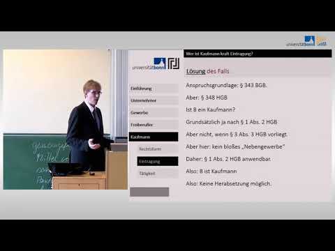 Handelsrecht 02 - Unternehmer und Kaufleute 2