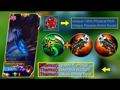 BUFFED ARGUS "ARMOR BUSTER" BUILD IS HERE!! | AUTO SUSTAIN BURST? | MLBB