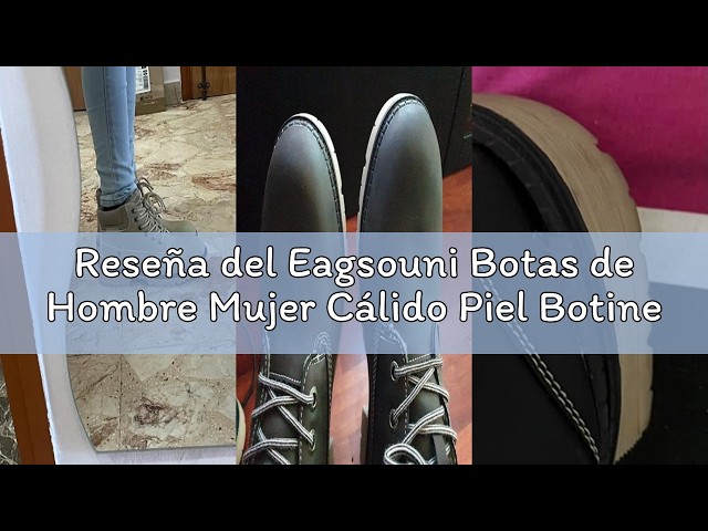 Vídeo relacionado con Botas de Hombre Mujer Botas de Nieve de Ante Invierno Cálido Piel Zapatos con Cordones Impermeables Antideslizante Boots Outdoor,Marrón,43 EU