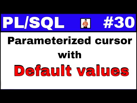Plsql Tutorial 30 Parameterized Cursor With Default Values
