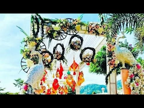 Mehndi And Mayo Decorative Stages || with Full of Fresh Color #Sanjitflower