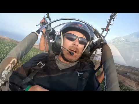 paramotor ride in Tenarife, along the coast
