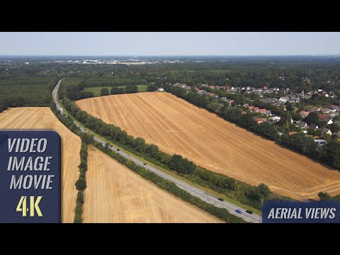 Ahrensburg / Großhansdorf / Siek, Schleswig-Holstein, Germany - 4K Video (2160p, 60p) - Aerial Views
