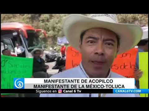 Bloquean México - Toluca; exigen alto a la tala de árboles