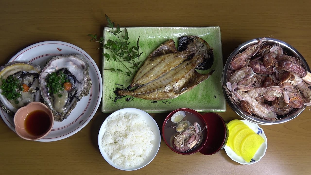 朝ごはん作ってみた。『海鮮朝定食』