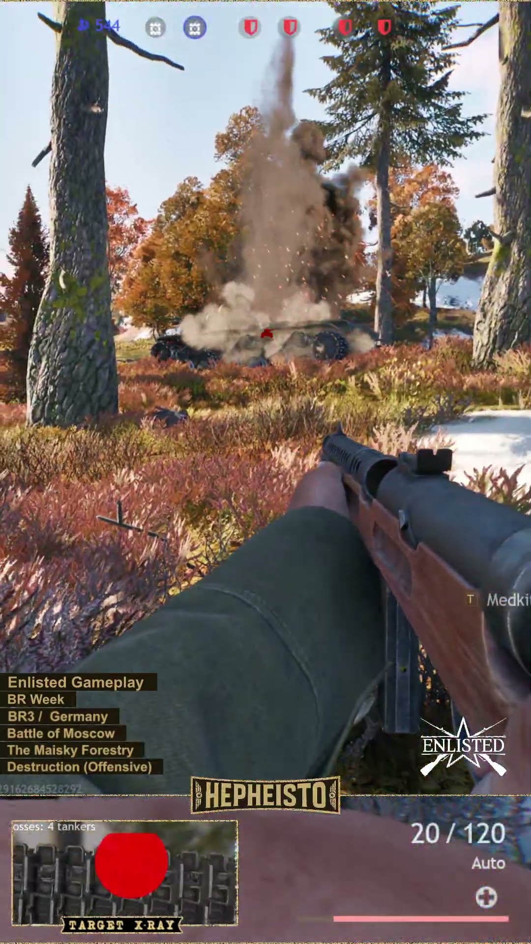 Paratrooper eliminates Tank KV-1 (L-11) with Explosion Pack & Panzerfaust 60