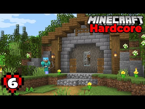 Minecraft Hardcore Let's Play : DIAMOND MINE Entrance! Episode 6