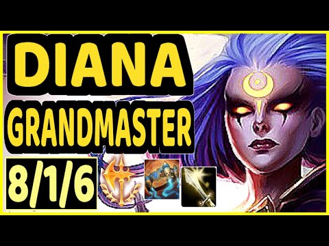 NARU (DIANA) - 8/1/6 KDA GAMEPLAY - EUW Ranked GRANDMASTER