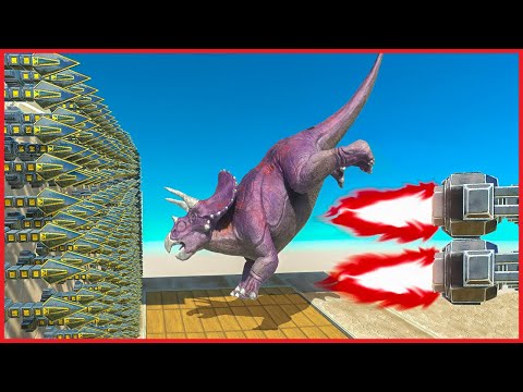 DANGEROUS JUMP on GIANT STAIRS - Animal Revolt Battle Simulator
