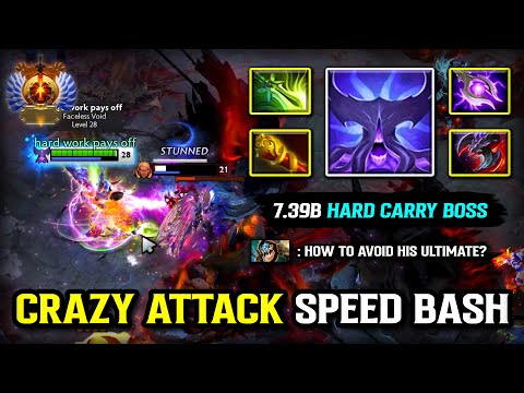CRAZY ATTACK SPEED BASH CARRY Faceless Void | Butterfly + MKB Build | 100% Dominates All DOTA 2