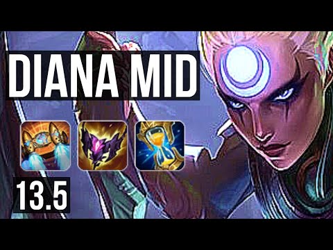 DIANA vs SYLAS (MID) | 7/1/9, 1.2M mastery, 500+ games | KR Master | 13.5