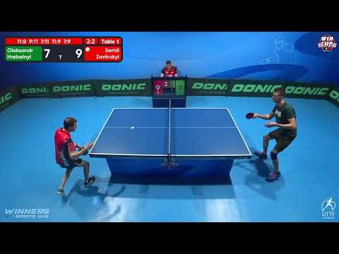 11:30 Oleksandr Hrebelnyi 2 - 3 Serhii Zavinskyi West 1 WIN CUP 04.12.2022 | TABLE TENNIS WINCUP