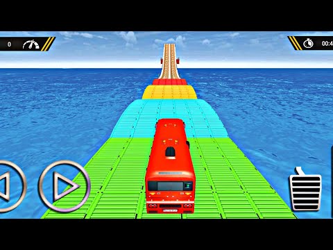 Impossible bus stunt driving free bus android gameplay (1)