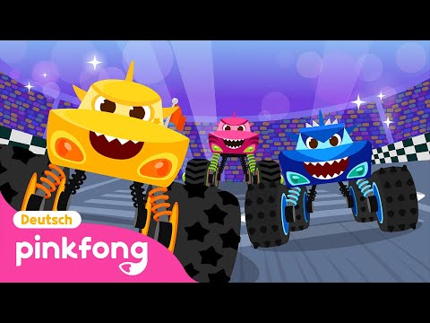 [NEU⭐️] Baby-Hai Monster Truck 😈 | Baby Shark Deutsch | Pinkfong, Baby Hai! Kinderlieder
