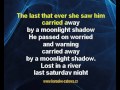 Moonlight Shadow - Mike Oldfield Karaoke tip ...