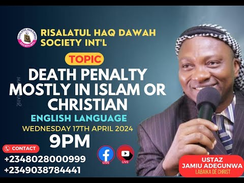 USTZJAMIU / DEATH PENALTY MOSTLY IN ISLAM OR CHRISTIAN