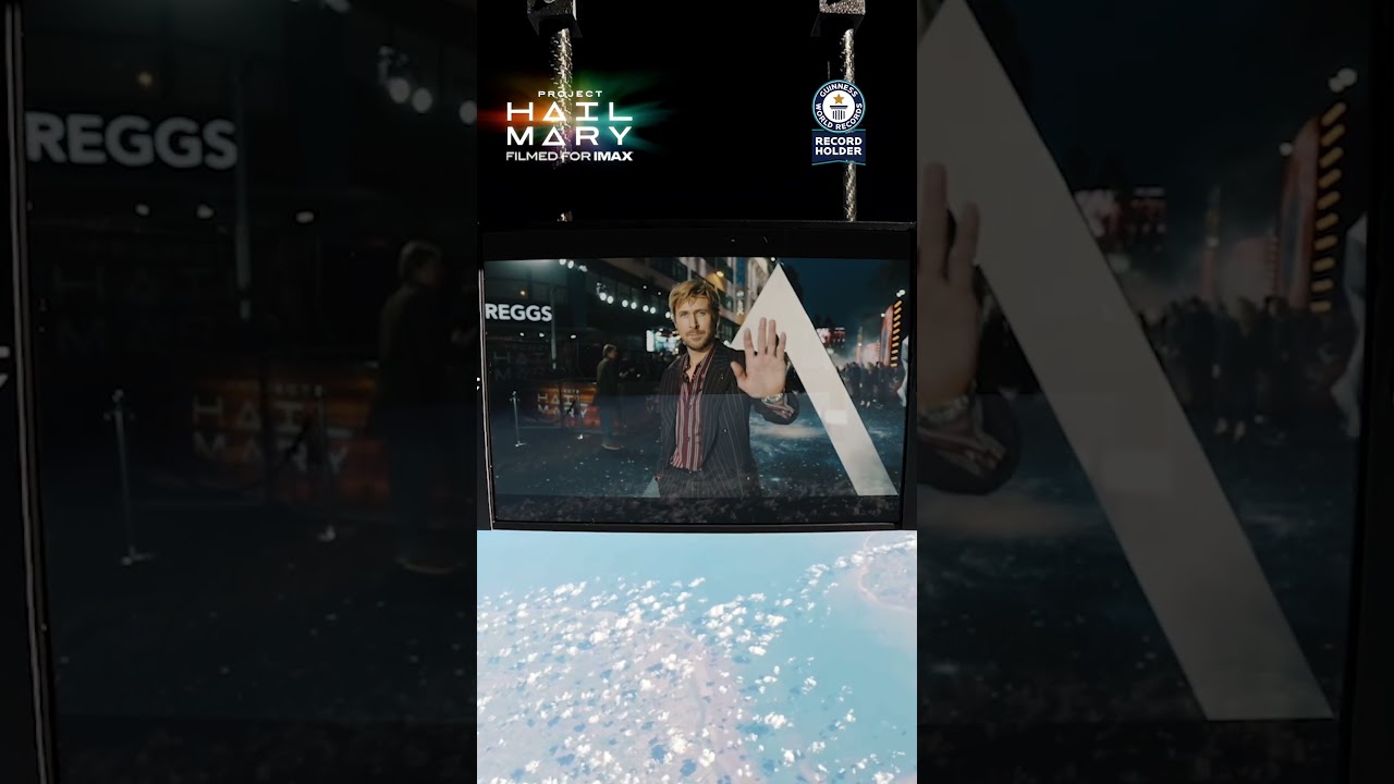 A new Guinness World Records title has been achieved for the Highest Altitude IMAX Film trailer!