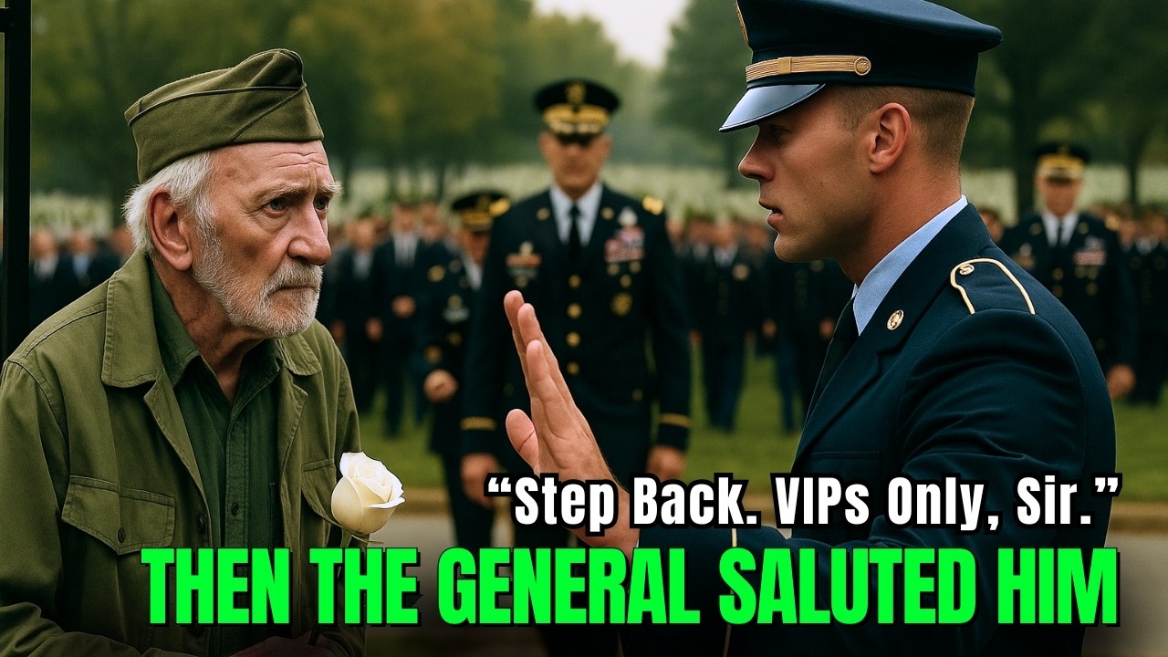 They Blocked the Old Man at a General’s Funeral — Then the 4-Star General Stopped Everything for Him