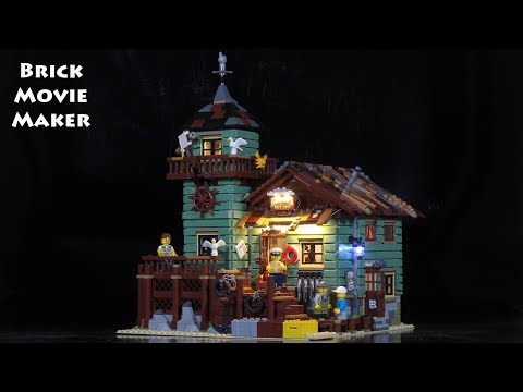 Lego 21310 Old fishing store modified with Lightailing