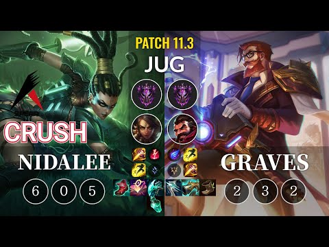 ASP Crush Nidalee vs Graves Jungle - KR Patch 11.3