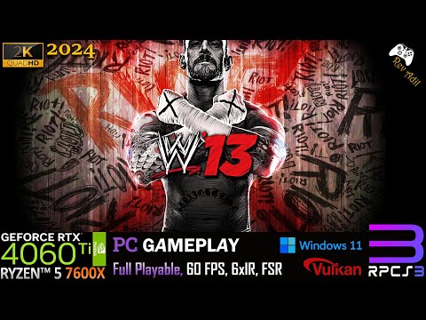 WWE 13 PC Gameplay | RPCS3 | Full Playable | PS3 Emulator | 2k60FPS | 2024 Latest