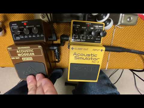 Boss AC-3 Acoustic Simulator VS Behringer AM300 Acoustic Modeler